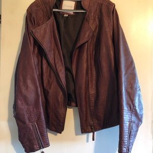 Maurices size 3 brown leather jacket